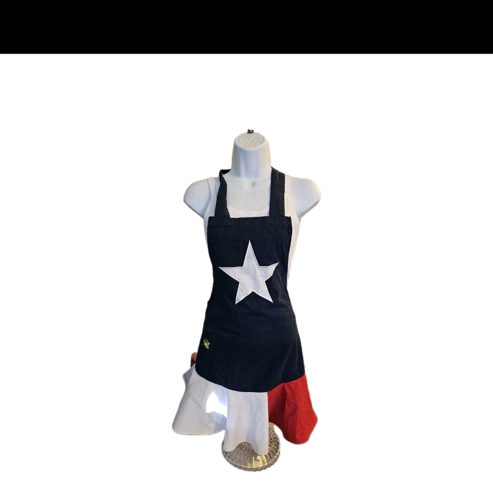 Texas Flag Apron Cowboys Cooking Tie Apron